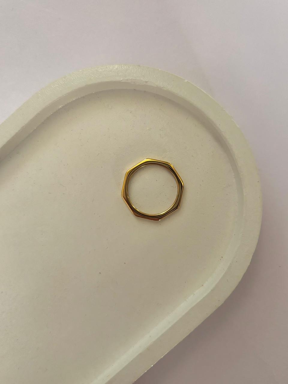 Classic Gold Polygon Ring