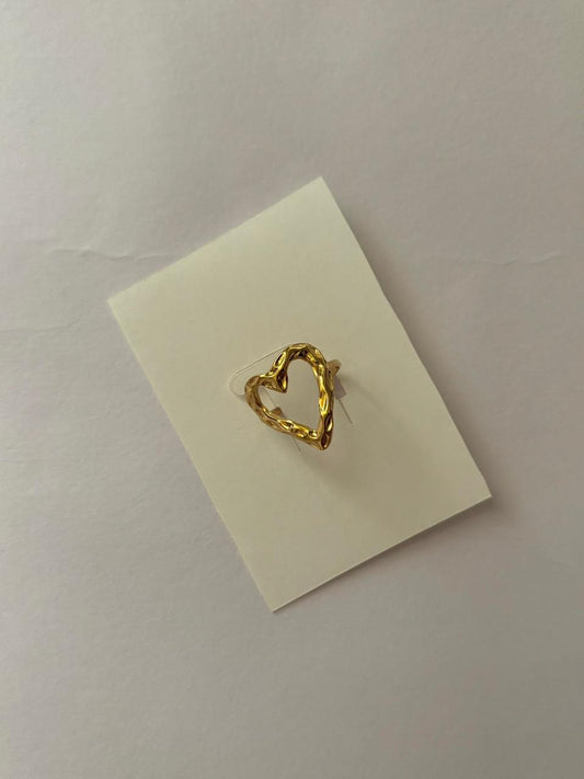 Chunky Heart Outline Ring