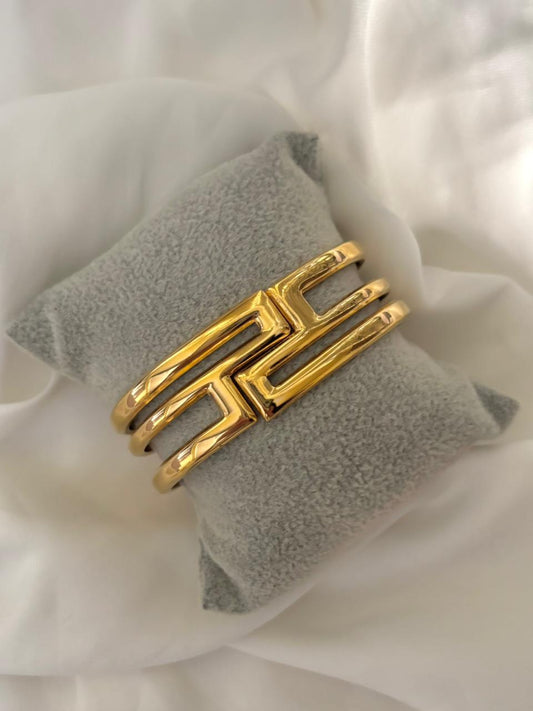 Geometric Gold Bracelet