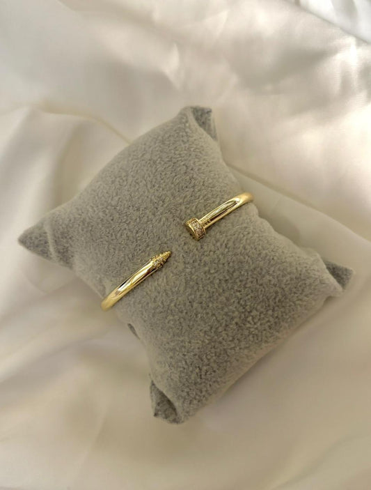 Nail-Inspired Open Cuff Bracelet