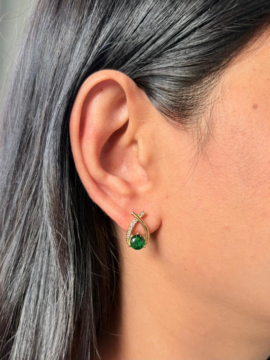 Verde Curve Stud Earrings