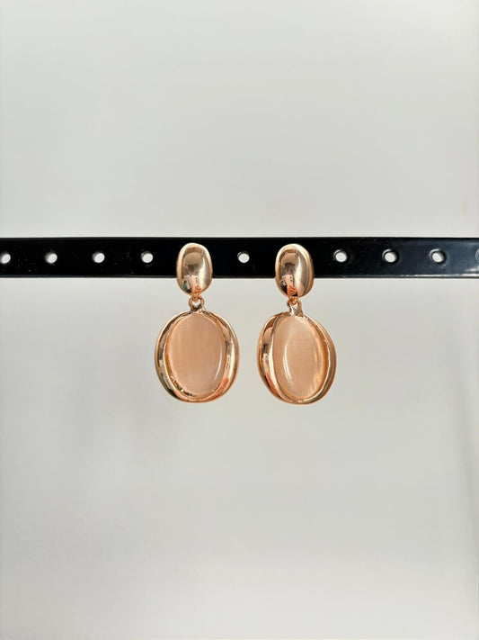 Aura Oval Drop Earrings