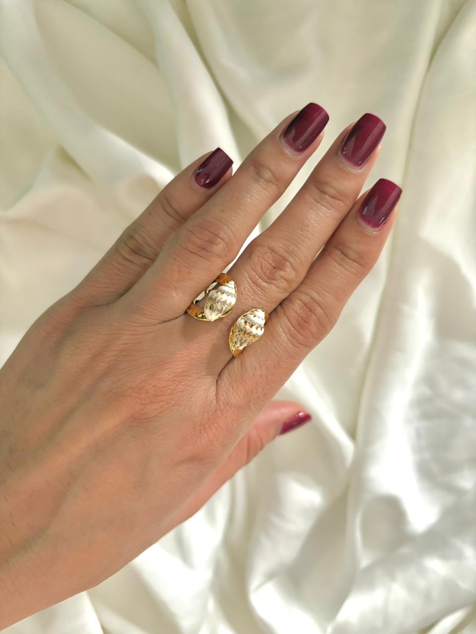Adjustable Seashell Ring