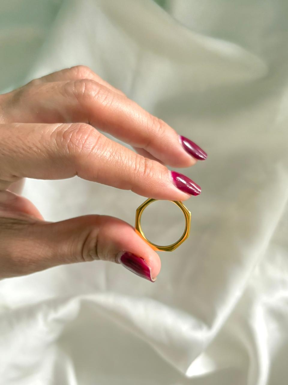 Classic Gold Polygon Ring